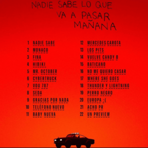 track-list-nadie-sabe-lo-que-va-a-pasar-manana-album-bad-bunny